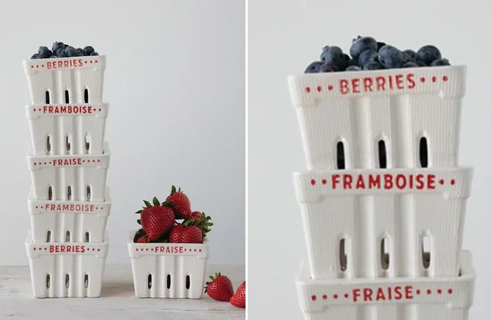 Textured Stoneware Berry Baskets – Decor Steals