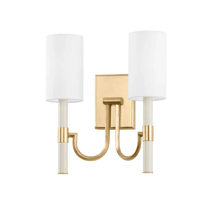 Troy Lighting – B1114-VGL – Two Light Wall Sconce – Gustine – Vintage Gold Leaf – B1114VGL
