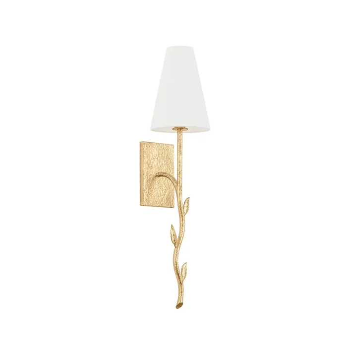 Troy Lighting – B1925-VGL – One Light Wall Sconce – Elwyn – Vintage Gold Leaf – B1925VGL