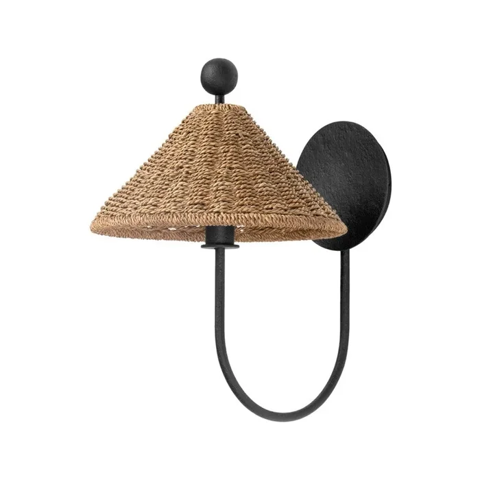 Troy Lighting – B6414-BI – One Light Wall Sconce – Layton – Black Iron – B6414BI