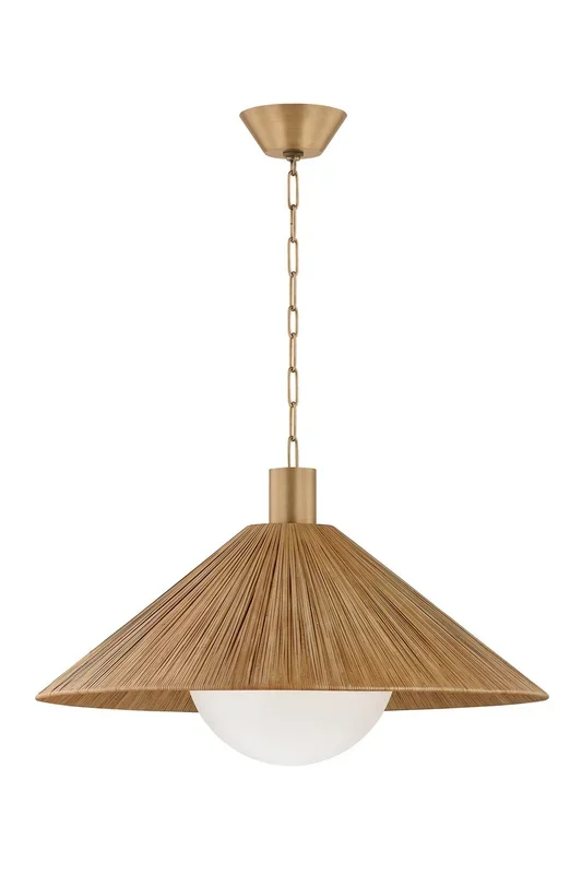 Troy Lighting – F1432-PBR – One Light Pendant – Woodside – Patina Brass – F1432PBR