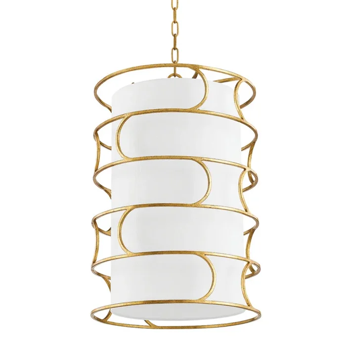 Troy Lighting – F8118-VGL – Four Light Pendant – Reedley – Vintage Gold Leaf – F8118VGL