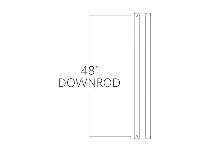Visual Comfort Fan – DR48DWZ – Downrod – Universal – Dark Weathered Zinc – DR48DWZ