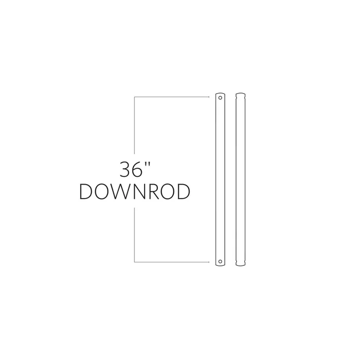 Visual Comfort Fan – DRM36AGP – Downrod – Minimalist – Aged Pewter – DRM36AGP
