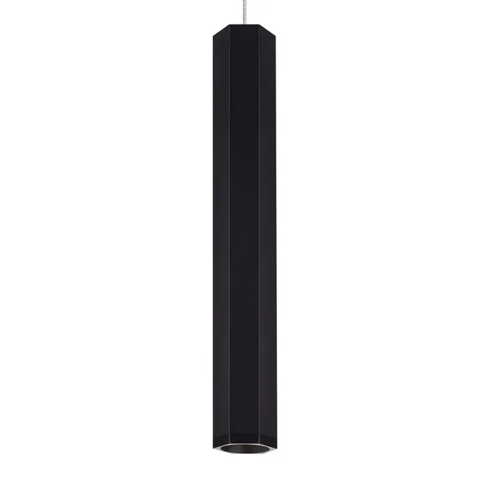 Visual Comfort Modern – 700MPBLKLBS – One Light Pendant – Blok – Matte Black/Satin Nickel – 700MPBLKLBS