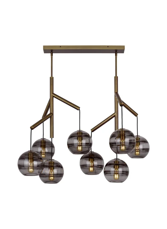 Visual Comfort Modern – 700SDNMPL2KR – Eight Light Chandelier – Sedona – Aged Brass – 700SDNMPL2KR