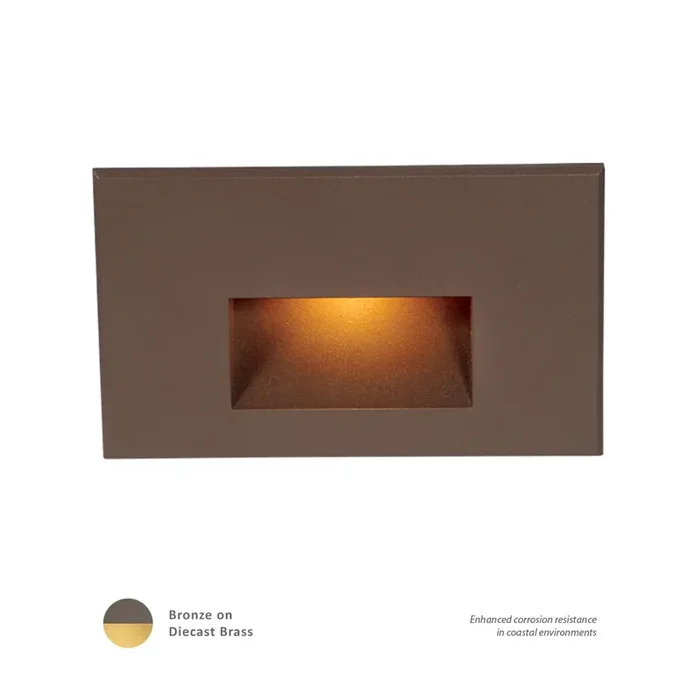 W.A.C. Lighting – WL-LED100-AM-BBR – LED Step and Wall Light – Led100 – Bronze on Brass – WLLED100AMBBR