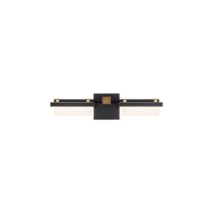 W.A.C. Lighting – WS-91420-BK/AB – LED Bath – Two Fold – Black/Aged Brass – WS91420BKAB
