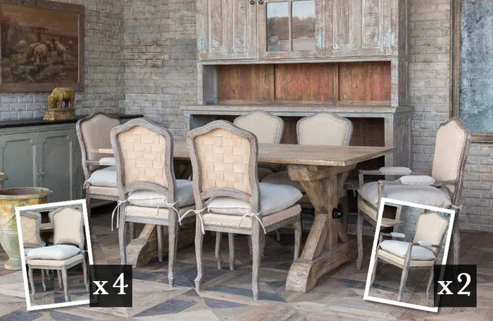 Weathered Oak Dining Chairs, Set of 6 – Decor Steals