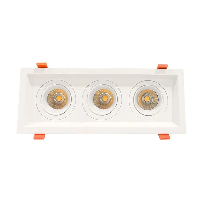 Westgate Manufacturing LED Recessed Light With 3 Slot White Trim 30W 2100Lm 3500K (LRD-10W-35K-WTM3-WH)